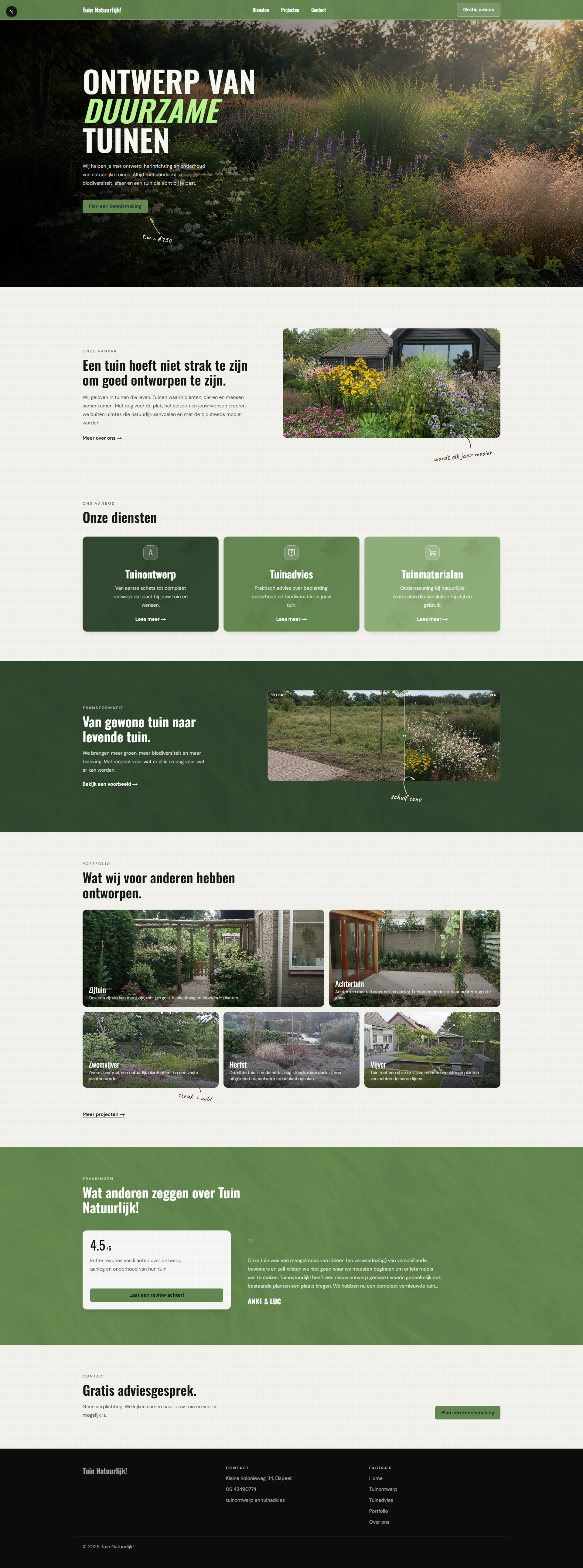 Tuin Natuurlijk website preview